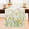 Floral Table Runner 13x72 Inch Yellow White Wildflowers Plant Butterfly Spring Summer Kitchen Dining Table Decoration for Indoor Outdoor Home Party Decor